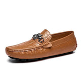 Fashion Leather Slip On Moccasins Men Loafers