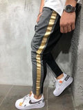 Side Stripe Hip Hop Jogger Men Sweatpants