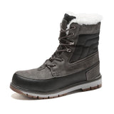 Waterproof Winter Warm Plush Fur Men Ankle Boots