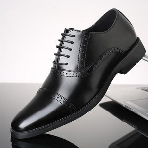 Fashion Formal Breathable PU Leather Business Men Dress Shoes