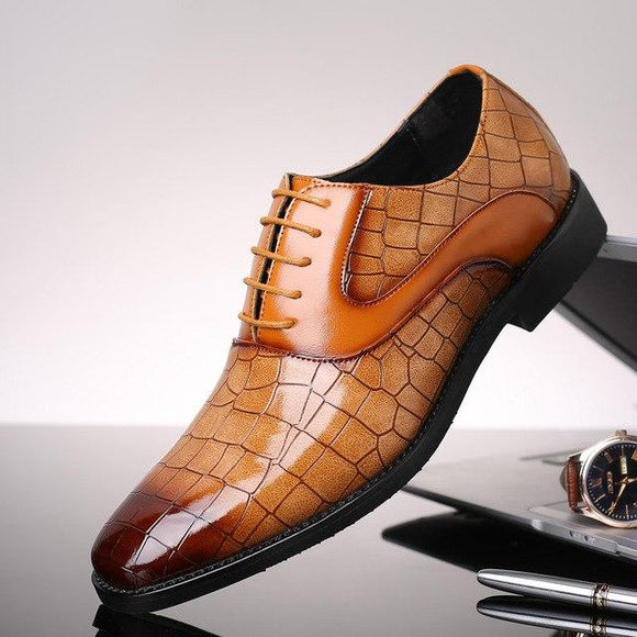 Luxury British Style Leather Oxford Men Dress Shoes