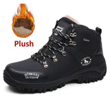 Fashion Warm Plush Lace Up High Top Men Boots