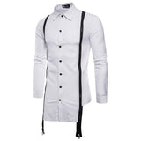 Double Zipper Slim Fit Solid Men's Shirts