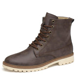 Genuine Leather Winter Autumn Lace Up Men Ankle Boots