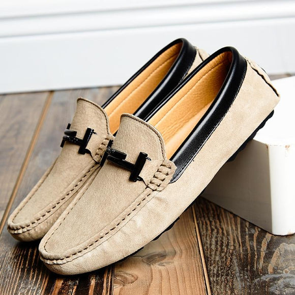 Fashion Suede Leather Slip On Men's Boat Shoes Loafers