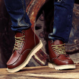 Winter Warm Plush Leather Men Martin Boots