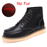 Winter Warm Plush Leather Men Martin Boots