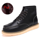 Winter Warm Plush Leather Men Martin Boots