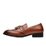 Retro Leather Classic Tassel Brogue Men's Dress Shoes