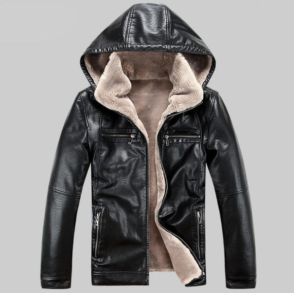 Fashion Thicken Men's Leather Jackets Coats