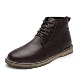 Fashion Leather Men Work Ankle Boots