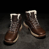 British PU leather Winter Men Boots