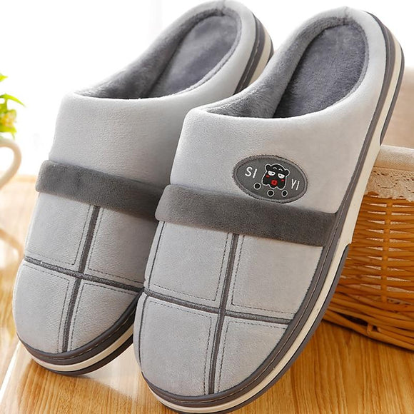 Winter Non-slip Warm Home Men Slippers