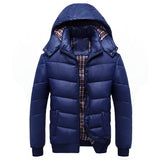 Breathable Windproof Plaid Thick Warm Men Coats