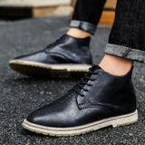 British Style PU leather Men Ankle Boots