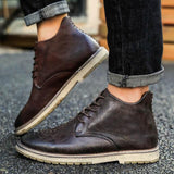 British Style PU leather Men Ankle Boots