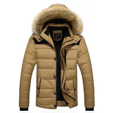 Men's High Quality Thick Winter Warm Jackets Color Block Patchwork Coats