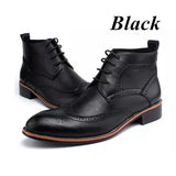 Fashion PU Leather Lace-up Men Boots