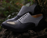 Pointed Toe Handmade Leather Oxfords Men Dress Shoes