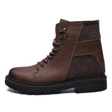 Fashion Lace-up Leather Men Boots