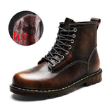 Waterproof Genuine leather Autumn/Winter Men Ankle Boots