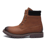 Vintage Winter Casual Lace-up Leather Men Snow Boots