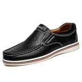 Plus Size Genuine Leather Slip on Casual Men Loafers