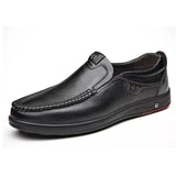 Classic Breathable Genuine Leather Business Men Flats Casual Shoes