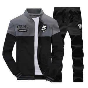 Fashion Casual Spring Autumn Men's Jackets+Pants Sets Tracksuits