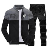 Fashion Casual Spring Autumn Men's Jackets+Pants Sets Tracksuits