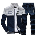 Fashion Casual Spring Autumn Men's Jackets+Pants Sets Tracksuits