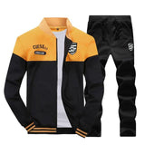 Fashion Casual Spring Autumn Men's Jackets+Pants Sets Tracksuits