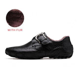 Fashion Large Size Genuine Leather Moccasins Men Loafers Casual Shoes