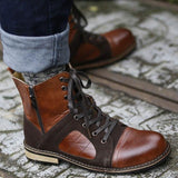 Fashion Autumn Winter Lace-up Roman Style Men Ankle Boots