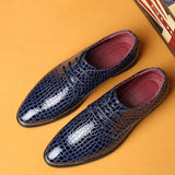 Big Size Crocodile Pattern Business Wedding Men's Dress Shoes