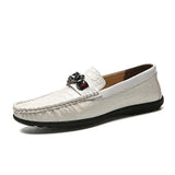 Fashion Genuine Leather Soft Moccasins Men Loafers Shoes