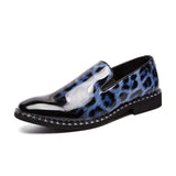 Fashion Slip-On Animal Print Casual Leather Men's Shoes