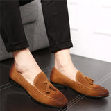Italian Style Tassel Casual Slip On Pointed Toe Men's Loafers