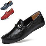 Fashion Genuine Leather Slip-on Men's Loafers Driving Shoes