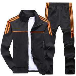 Men's Sets-Spring Autumn 2 Piece Men's Sportswear Tracksuits