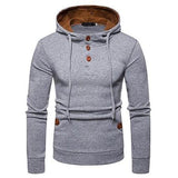 Fashion Buttons Design Casual Men's Hoodies