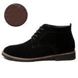 Men's Genuine Leather All Season Lace-up for man Ankle boots