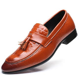 Fashion Casual Flat Tassels Slip-On Men's Dress Shoes