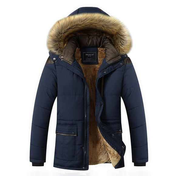 New Fashion Collar Hooded Warm Wool Liner Coat Windproof Winter Jacket