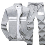 Fashion Plus Size Sporting Men‘s Tracksuits Sets Jacket+Pants