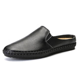 British Style Slip on Flat Loafers Lazy Men's Casual Sandals