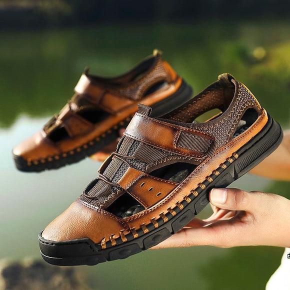 Fashion Genuine Leather Summer Beach Men's Sandals