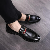 Fashion Rivet Leather Breathable Anti-skid Driving Men's Loafers