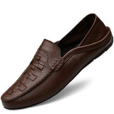 Fashion Genuine Leather Men's Casual Slip on Loafers