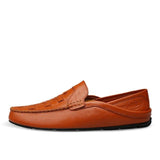 Fashion Genuine Leather Men's Casual Slip on Loafers